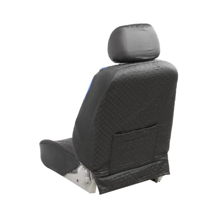 Авточехлы на сиденья TORSO Premium универсальные, 9 предметов, чёрно-синий AV-27