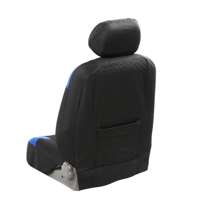 Авточехлы на сиденья TORSO Premium универсальные, 9 предметов, чёрно-синий AV-36