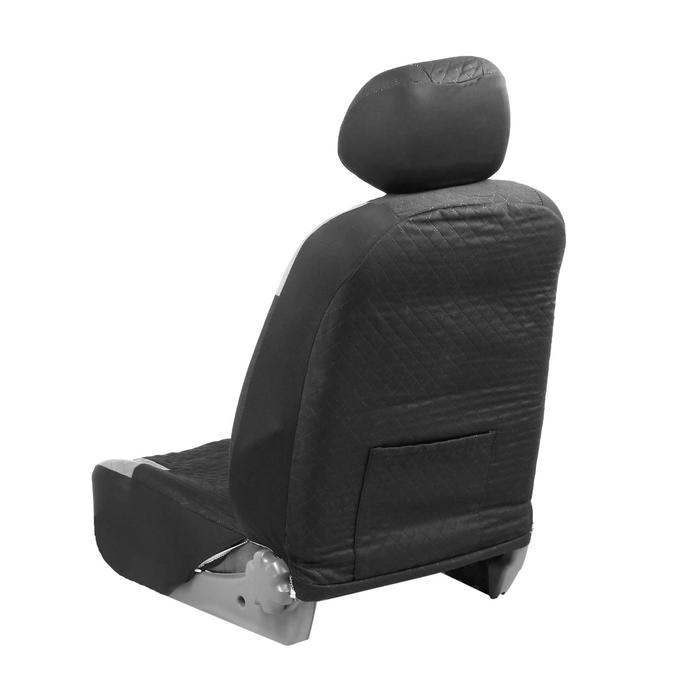 Авточехлы на сиденья TORSO Premium универсальные, 9 предметов, чёрно-серый AV-37