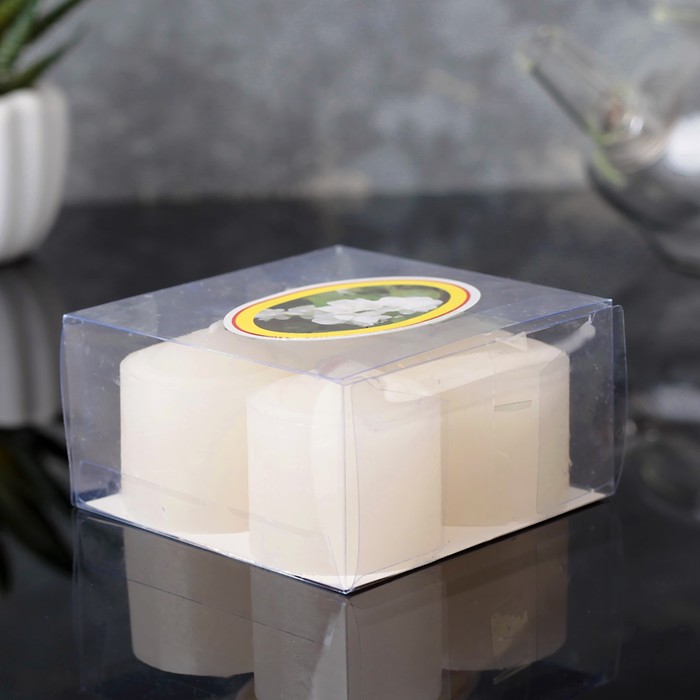 Набор свечей ароматических, 4шт, 3,5х3,5см, ваниль