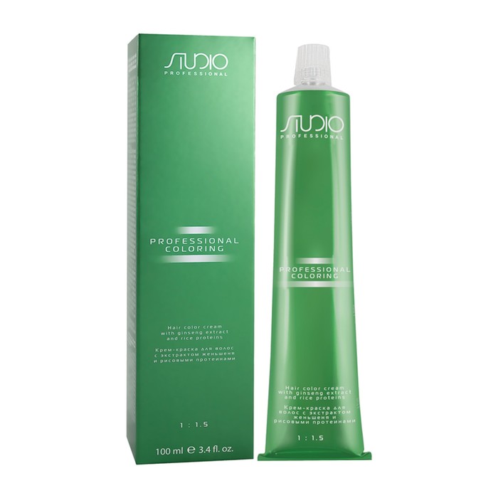 Крем-краска 8.43 Светлый медно-золотой блонд Studio Professional с экстрактом женьшеня и рисовыми протеинами, 100 мл