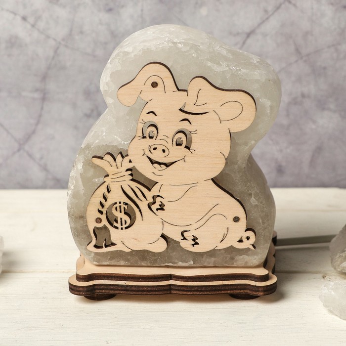 Соляной светильник "Свинка" малый 13х9х6 см