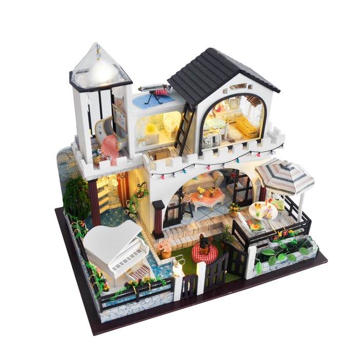 Интерьерный домик - миниатюра, своими руками "Дом мечты" со светом