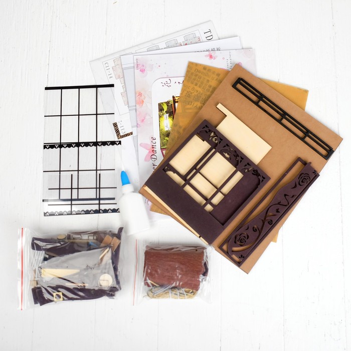 Интерьерный домик - миниатюра, своими руками "Танец цветов" со светом