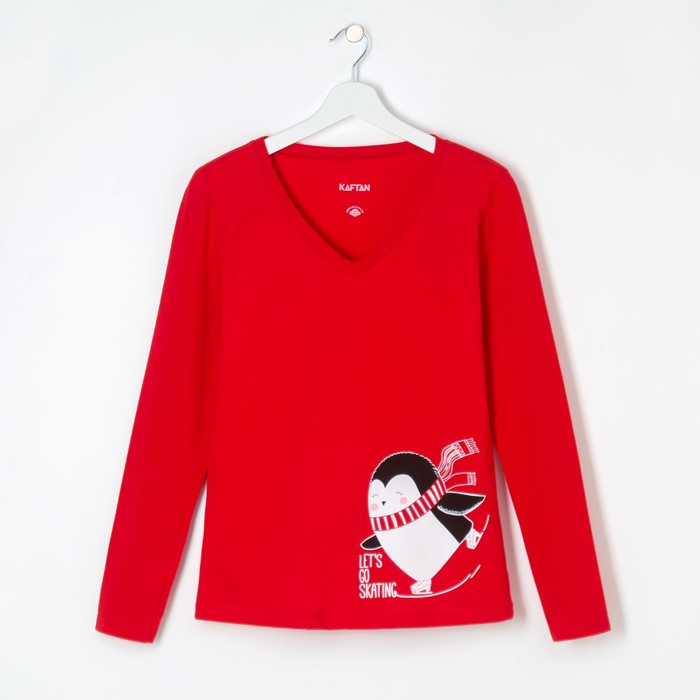 Джемпер женский KAFTAN "Скандинавия" красн., р-р 40-42, 100% хл