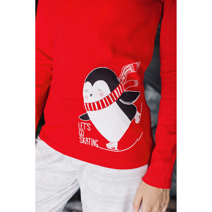 Джемпер женский KAFTAN "Скандинавия" красн., р-р 48-50, 100% хл