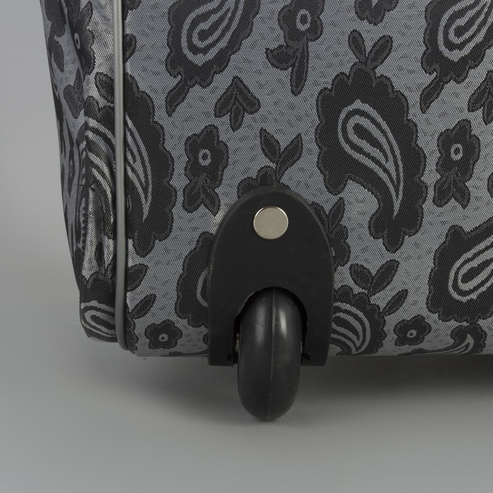 Сумка дорожная на колёсах, 1 отдел, 3 наружных кармана, ремень, цвет серый