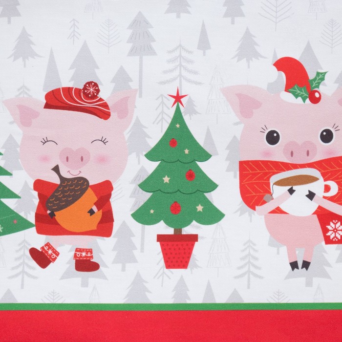 Скатерть "Этель" Сказка в Новый год 180х148 см, 100% хл, саржа 190 гр/м2