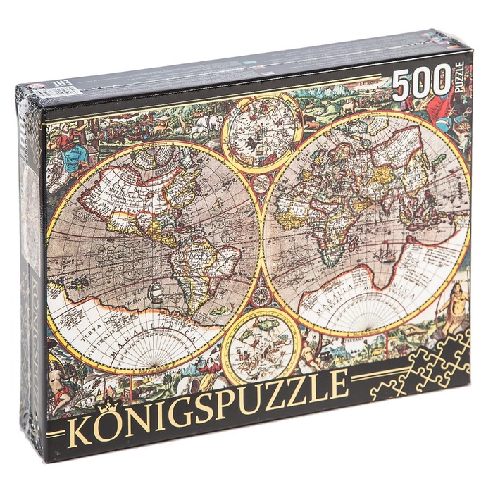 Пазл "Древняя карта мира", 500 элементов