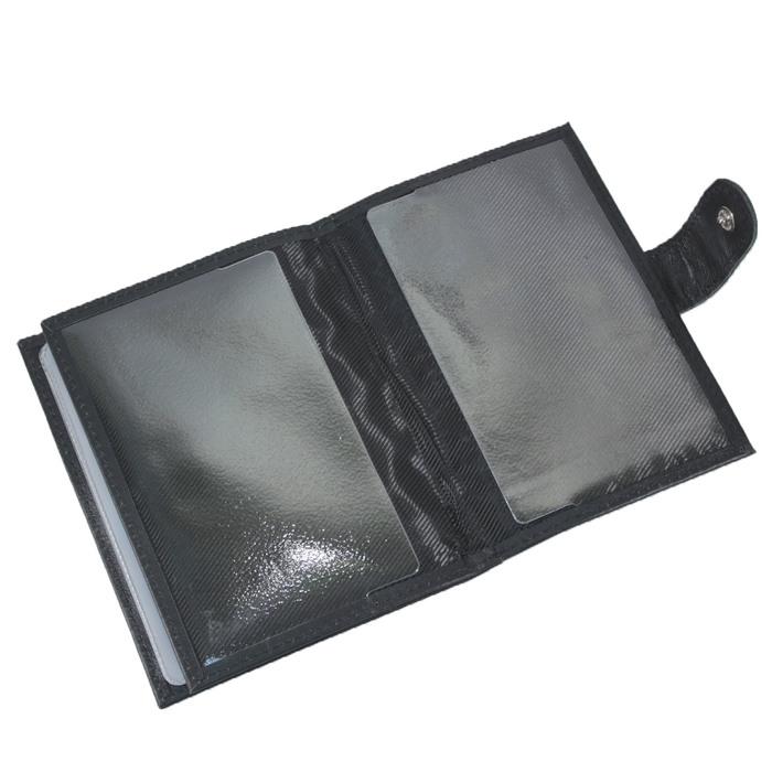 Обложка автодокументов, размер 10х2 см, цвет чёрный орфей