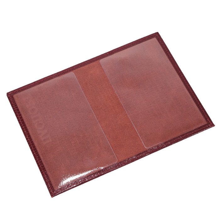 Обложка паспорта, размер 19,4х0,3 см, цвет красный игуана