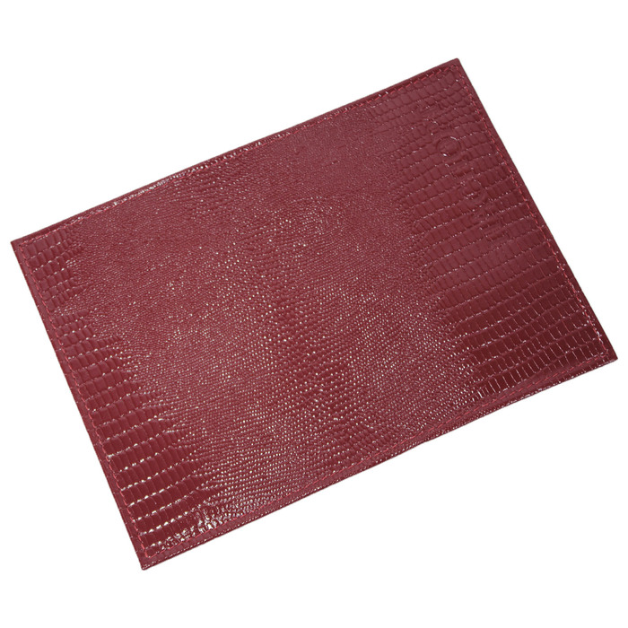 Обложка для паспорта + карточки, размер 19,4х0,3 см, цвет красный игуана