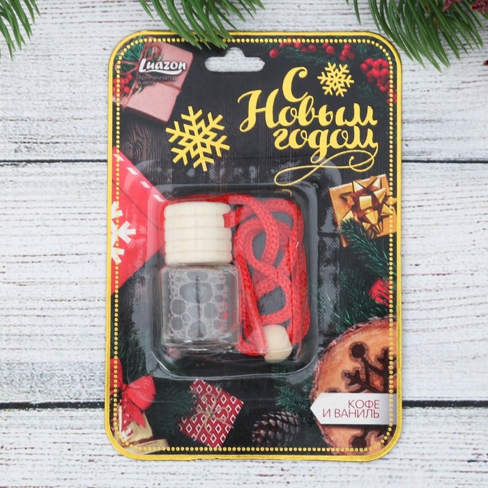 Ароматизатор подвесной "С Новым годом!" кофе и ваниль, 5 мл