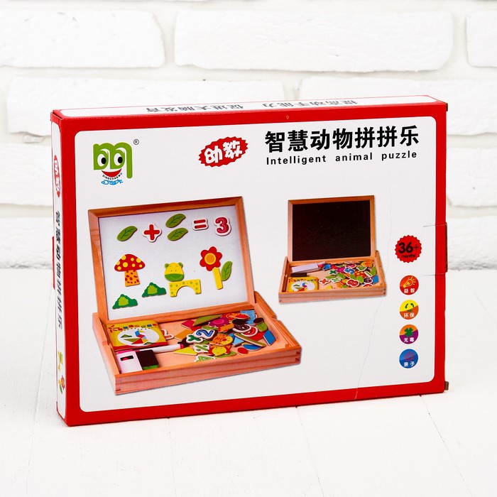 Магнитный конструктор в коробке "Играем и считаем"