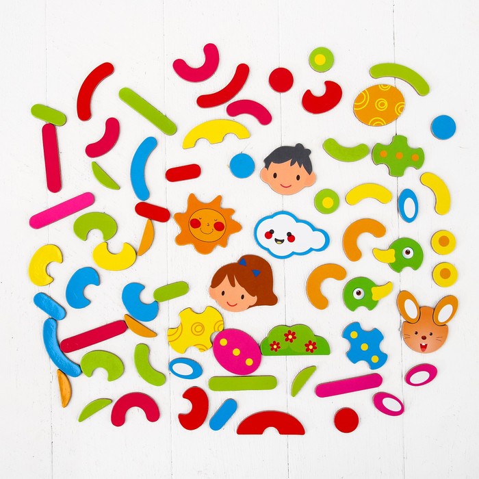 Магнитный конструктор в коробке "Зверята в лесу"