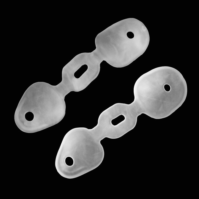 Корректор для пальцев ног, силиконовый, на 2 пальца, 16,5 х 4,5см, пара, цвет белый