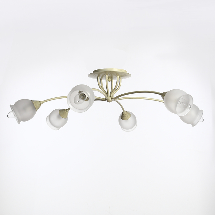 Люстра "Телви" 6x60Вт E14 бежевый 84x84x16,5см.