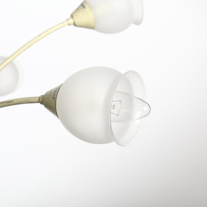 Люстра "Телви" 6x60Вт E14 бежевый 84x84x16,5см.