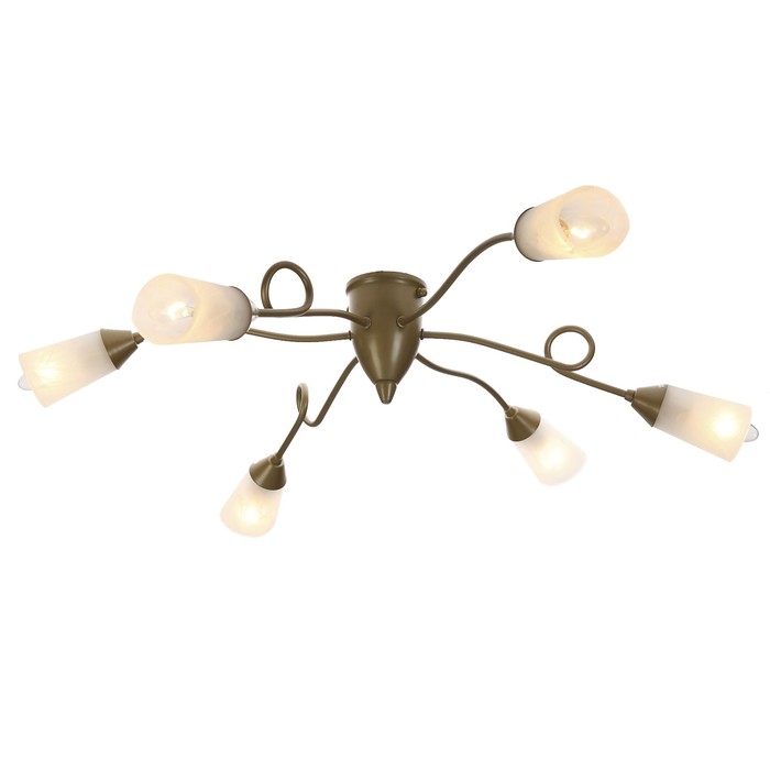 Люстра "Алти" 6x60Вт E14 золото 80x80x17см.