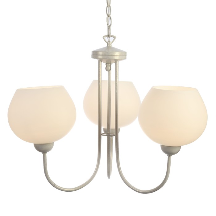 Люстра "Эпиона" 3х60Вт Е27 белый-золото 45х45х50-90 см.