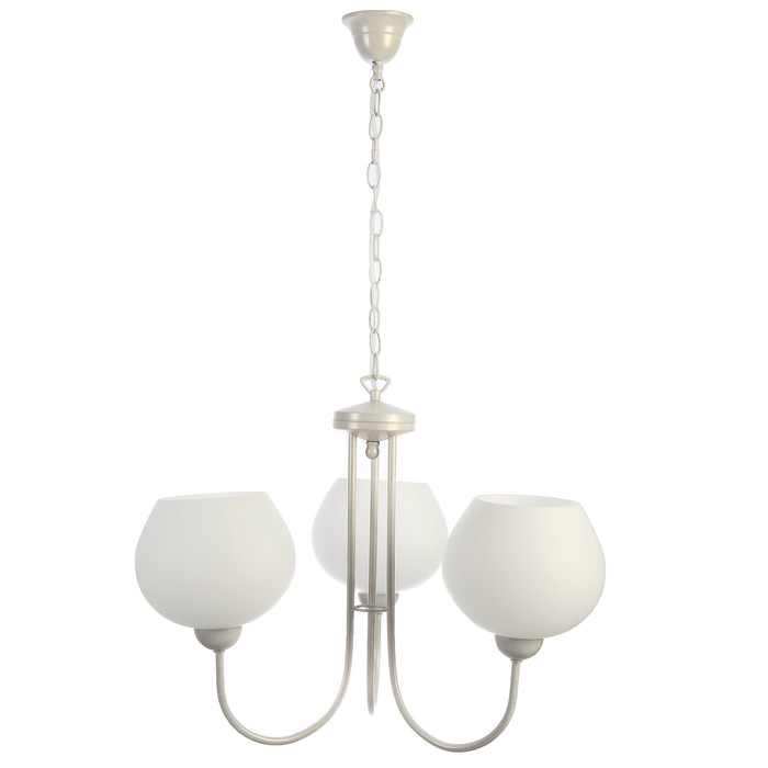 Люстра "Эпиона" 3х60Вт Е27 белый-золото 45х45х50-90 см.