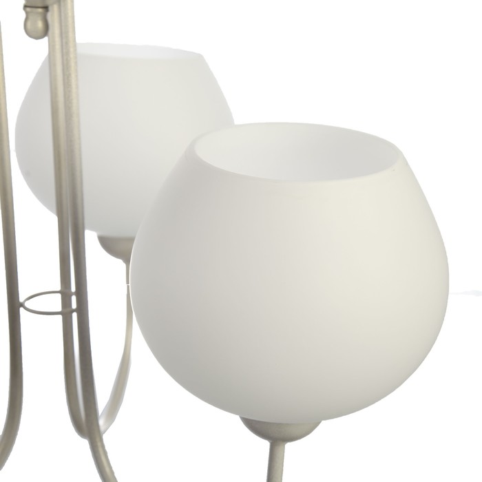 Люстра "Эпиона" 3х60Вт Е27 белый-золото 45х45х50-90 см.