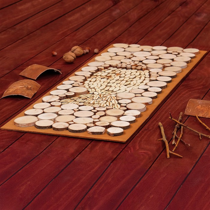 Панно "Золотая рыбка" 75х30см (кедр, можжевельник)