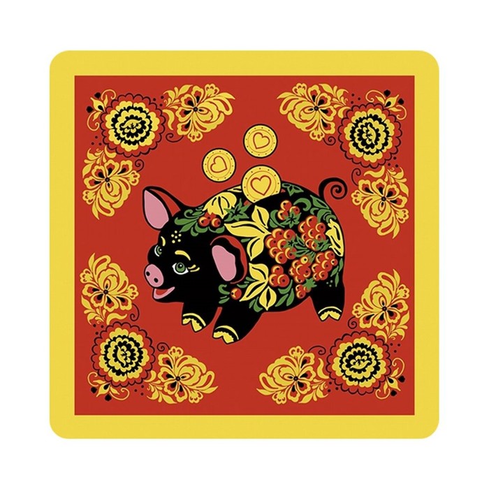 Прихватка «Свинка-копилка», размер 16х16 см, микс