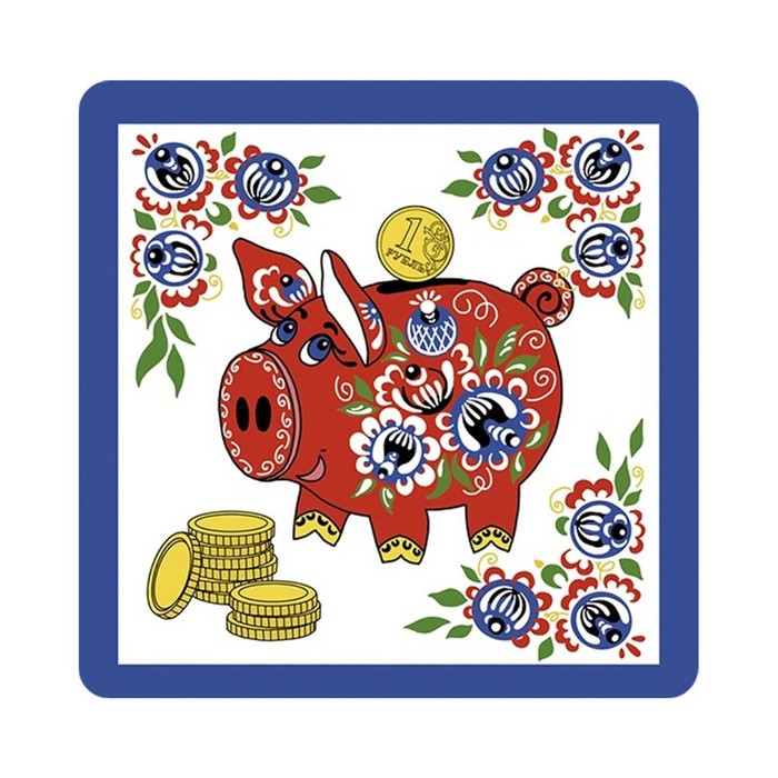 Прихватка «Свинка-копилка», размер 16х16 см, микс