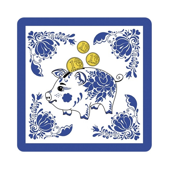 Прихватка «Свинка-копилка», размер 16х16 см, микс