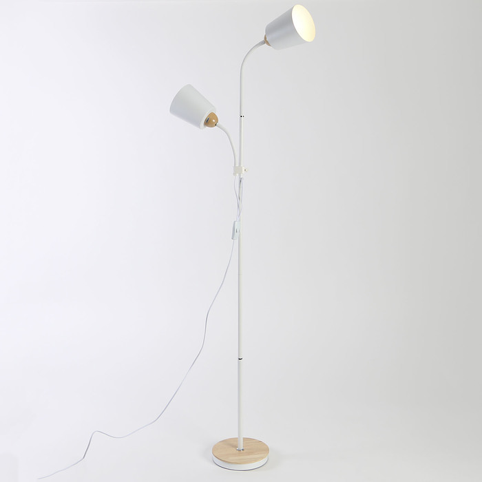 Торшер напольный телескопический "Эко-стиль" Е27 60W белый гибкие рожки 177х22х22 см