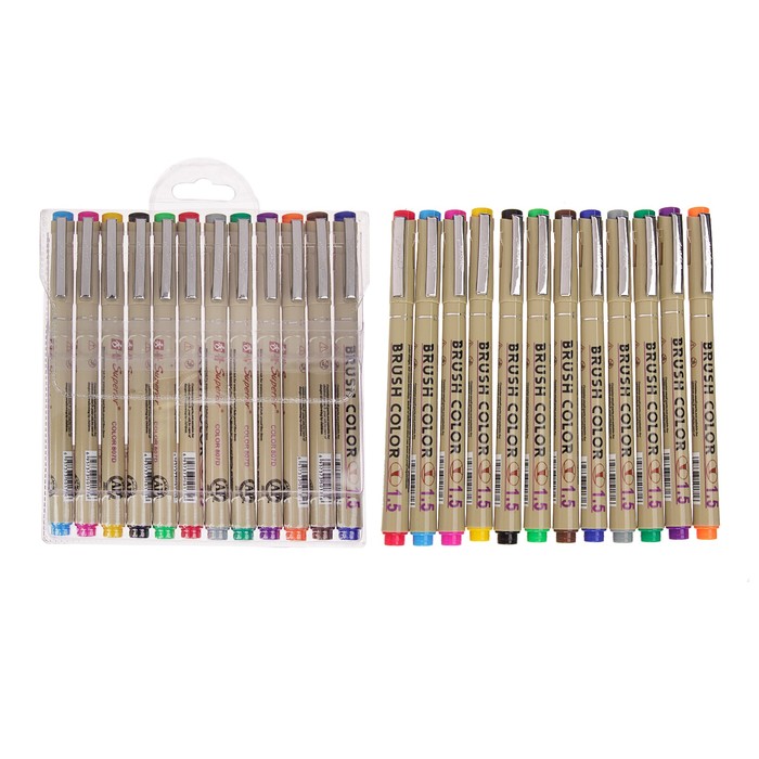 Набор маркеров с наконечником Кисть цветных 12цв MS-807D