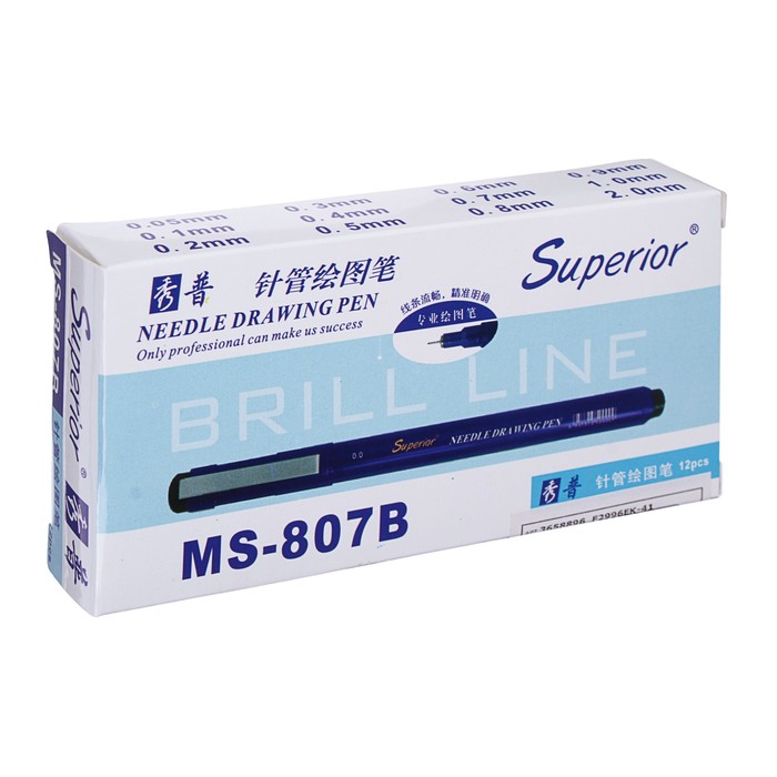 Ручка капиллярная линер черная .05 MS-807B