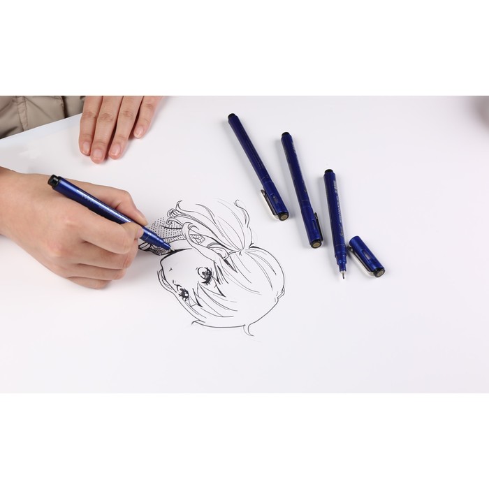 Ручка капиллярная линер черная .03 MS-807A