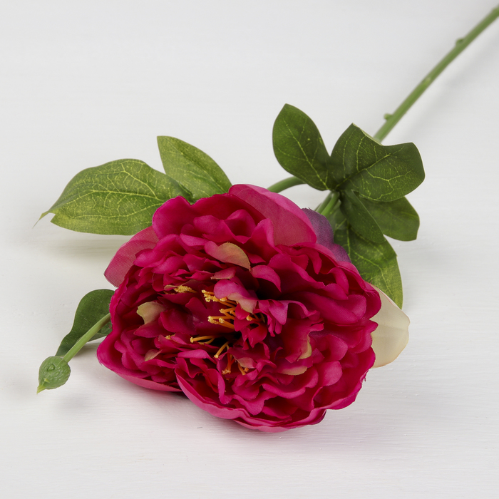 Цветы искусственные "Пион с бутончиком" 10*57 см, сиреневый