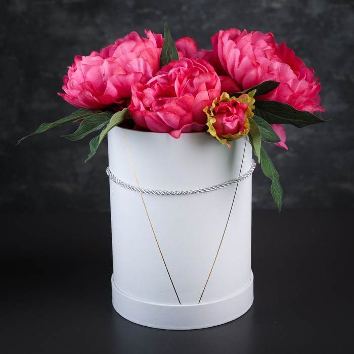 Набор коробок 2в1, цвет белый, 18 х 18 х 24 - 15 х 15 х 21,5 см