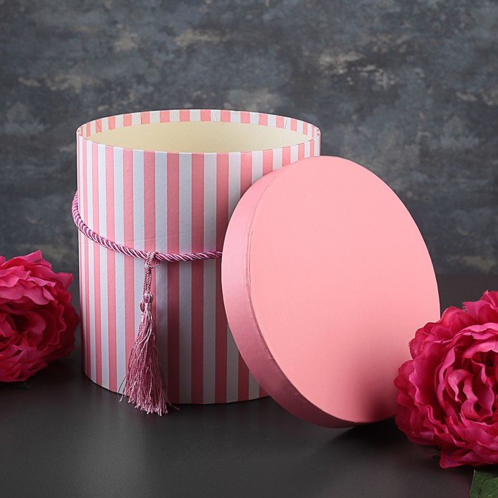 Набор коробок 2в1, 21 х 21 х 23 - 19 х 19 х 20 см, цвет розовый