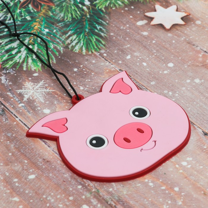 Ароматизированная подвеска "Свинка", клубника