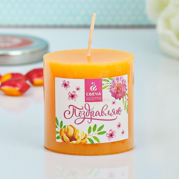 Набор подарочный свеча с мягкой игрушкой "Поздравляю", 10,5 х 8,5 см