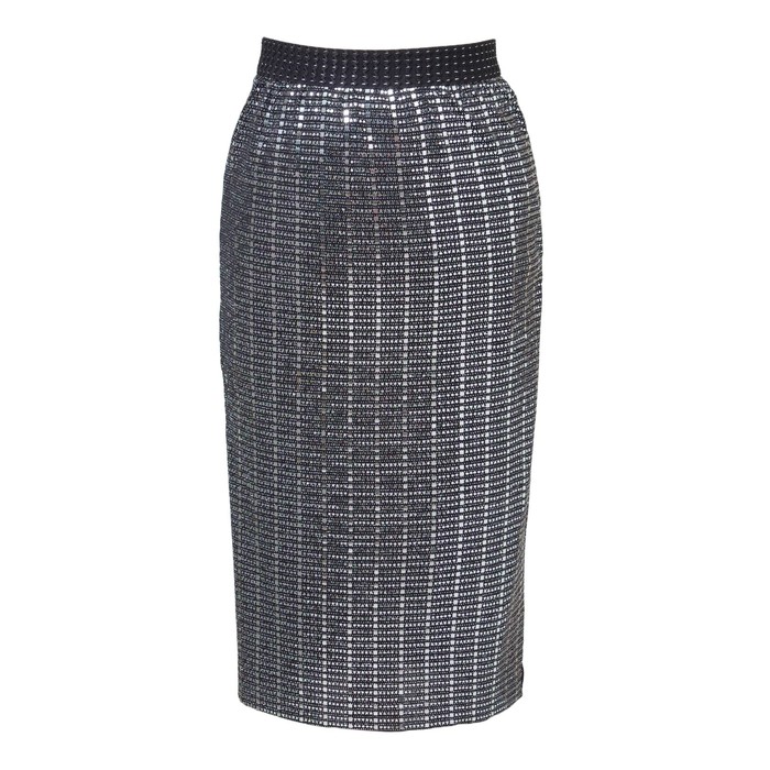 Юбка карандаш металлик р.46 цв серебро