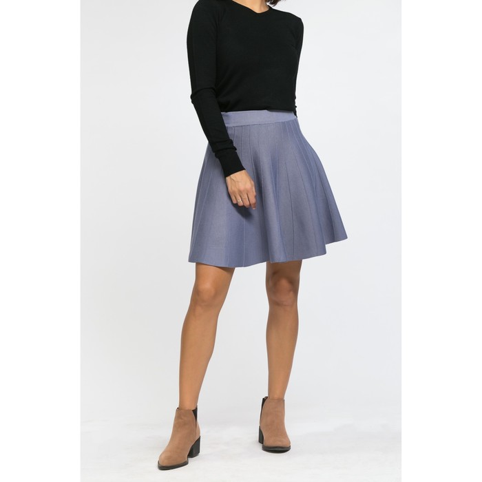 Юбка вязаная клинья, р. 46 , цвет серый, 65% хлопок, 35% п/э