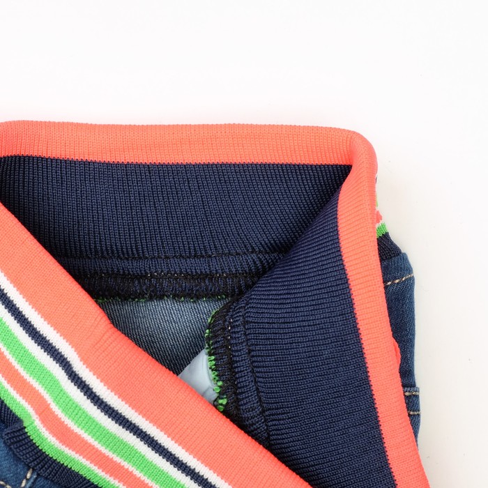 Джинсы для девочки цветы печать А.2820, синий, рост 98