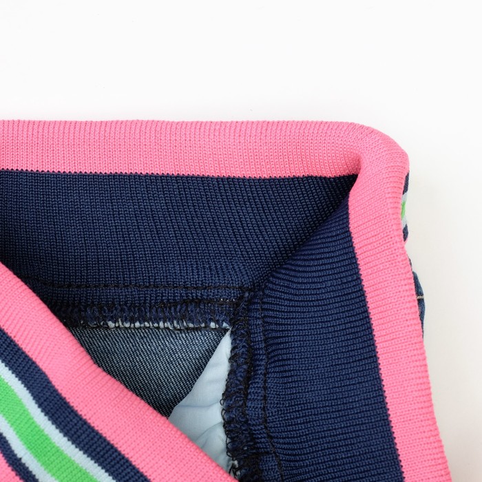 Джинсы для девочки вышивка фламинго А.2819, синий, рост 86