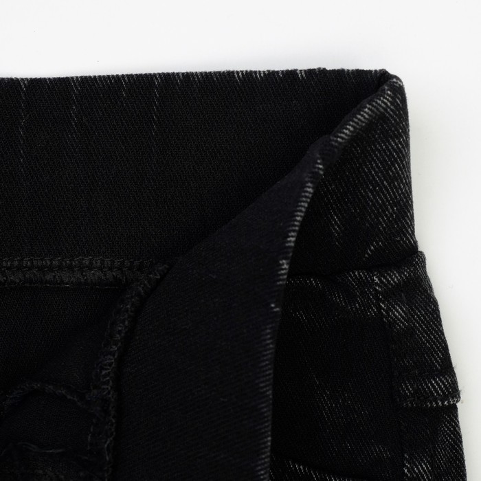 Джегинсы для девочки бантики,бусинки А.8418, черный, рост 104-110