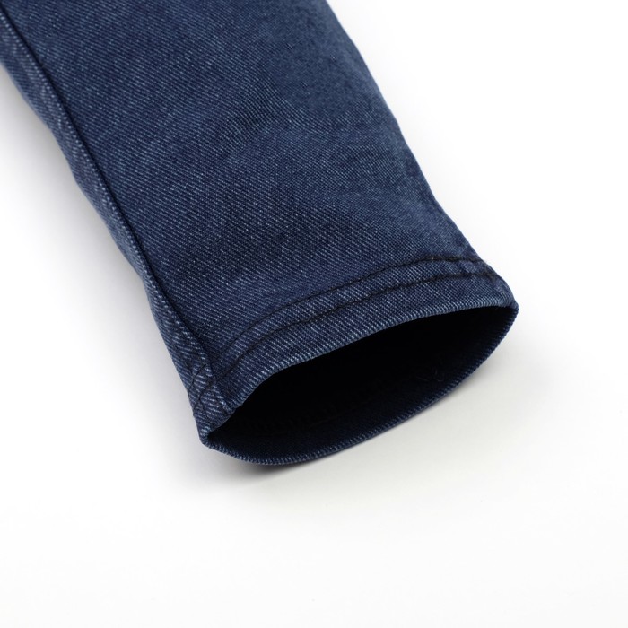 Джегинсы для девочки бантики,бусинки А.8418, синий, рост 128-134