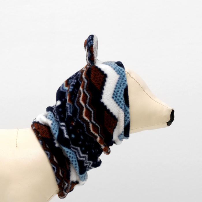 Шапочка - капор зимняя, размер L-XL(ДС 26-28 см, ОМ 34-36 см)