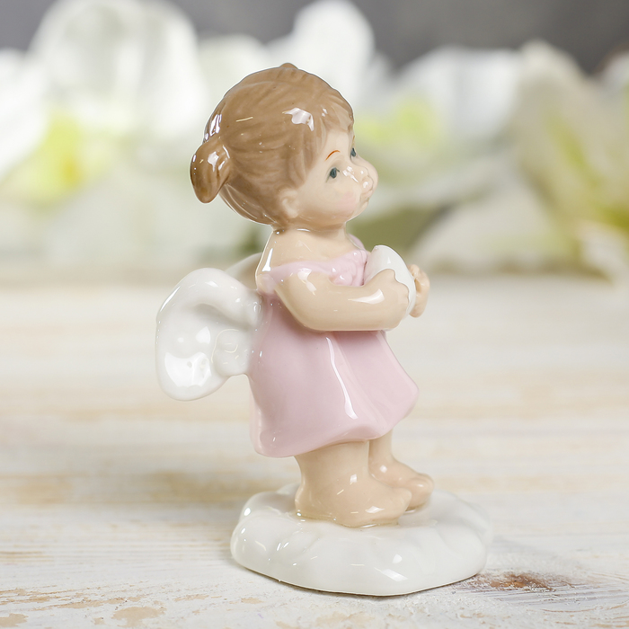 Сувенир фарфор "Ангелочек Девочка" 10x4,5 см