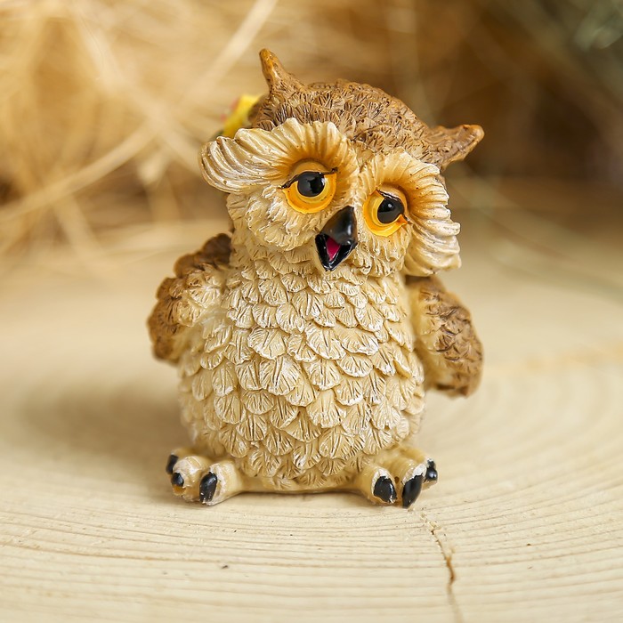 Сувенир полистоун "Сова на празднике" 5 см