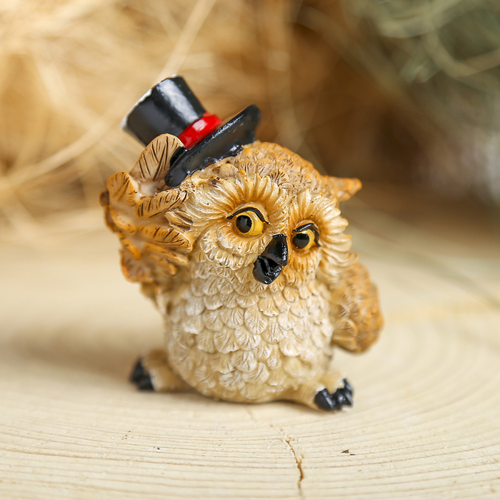 Сувенир полистоун "Совушки" 5 см  МИКС