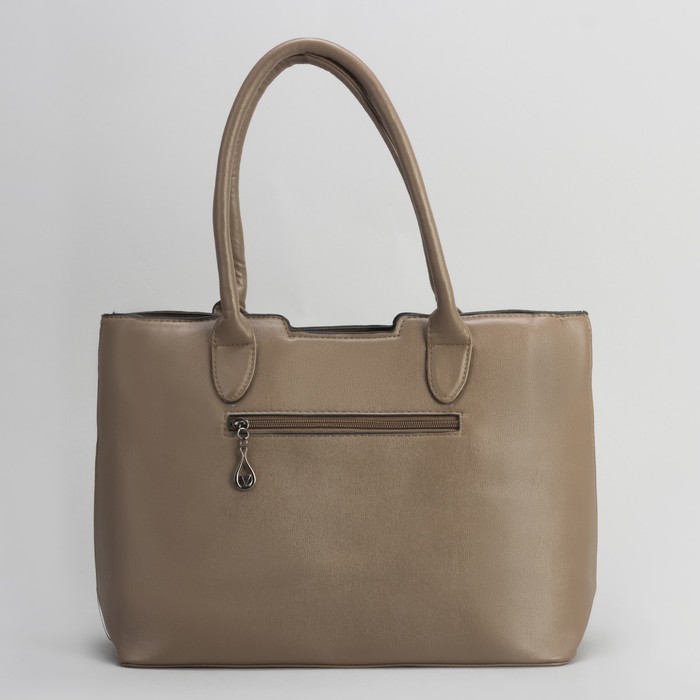 Сумка женская, отдел с перегородкой на молнии, наружный карман, цвет хаки